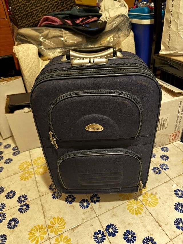 Valigia trolley da viaggio blu