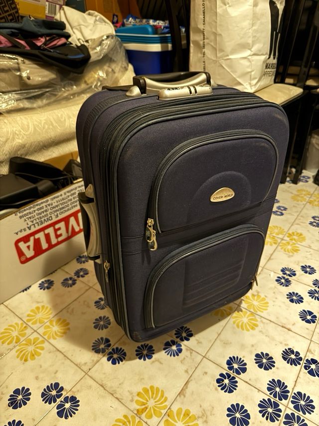 Valigia trolley da viaggio blu