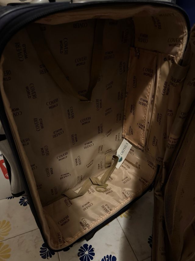 Valigia trolley da viaggio blu