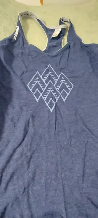 Camiseta de tirantes azul mujer