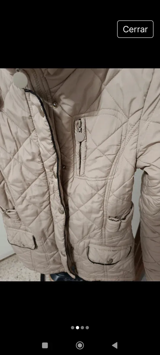 Chaqueta acolchada Cien por Cien beige