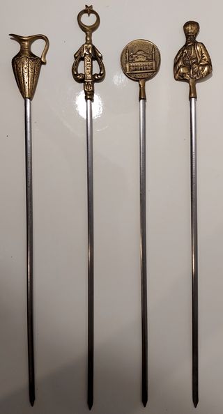 4 Brochetas de kebab turco antiguas 1990