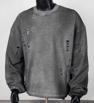 Sudadera Thug Club Gris Talla M