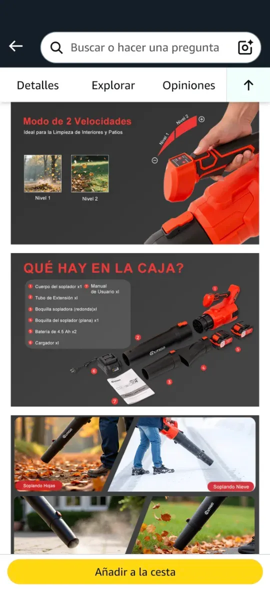 Soffiatore per foglie senza fili CUTIGO NUOVO