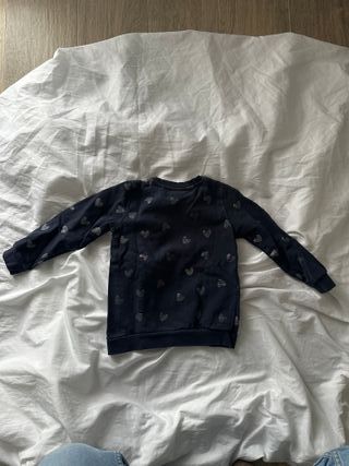 Felpa OVS bimba blu cuori glitter