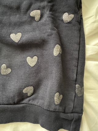 Felpa OVS bimba blu cuori glitter