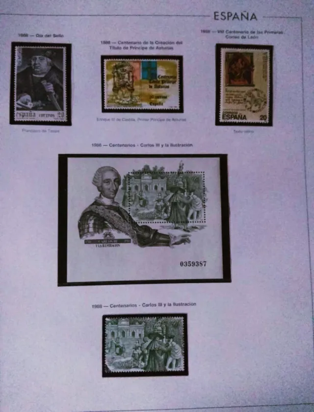 SELLOS DE ESPAÑA 1988