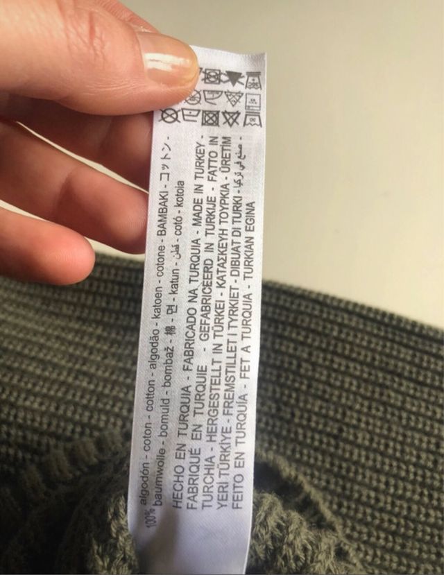 Maglione Zara uomo verde militare