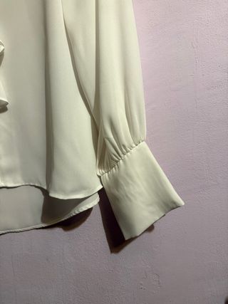 Blusa Zara Volantes Blanca