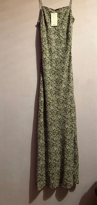 Vestido largo estampado Mango