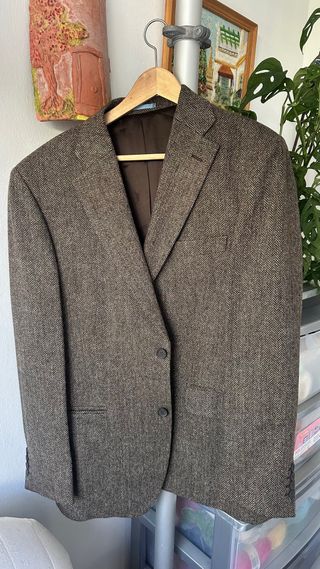 Blazer caqui chaqueta de traje invierno jaspeada