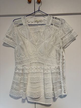 Top Maje Blanco Encaje