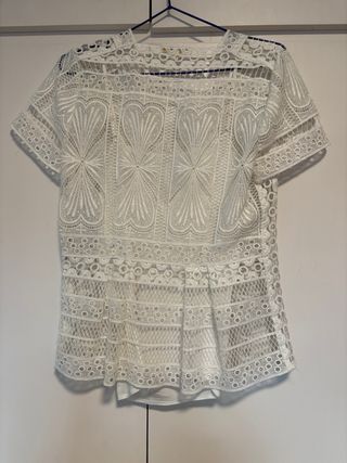 Top Maje Blanco Encaje