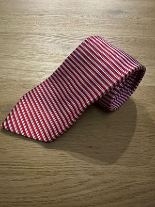 Cravatta Jacques Ervé seta righe rosse e bianche