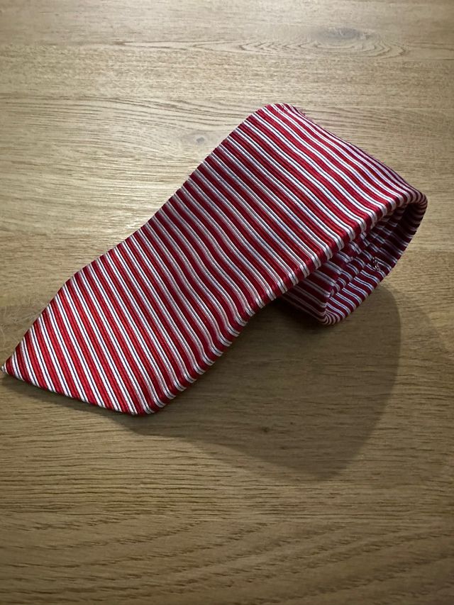 Cravatta Jacques Ervé seta righe rosse e bianche