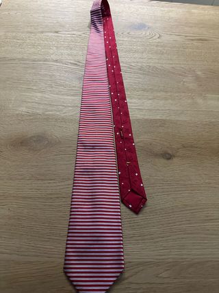 Cravatta Jacques Ervé seta righe rosse e bianche