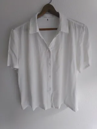 Camisa blanca manga corta XL