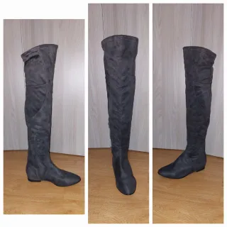 Stivali al ginocchio grigi n.40