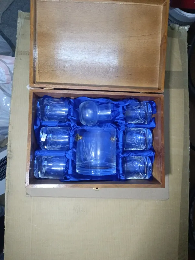 Juego de vasos de whisky Cristal de Bohemia