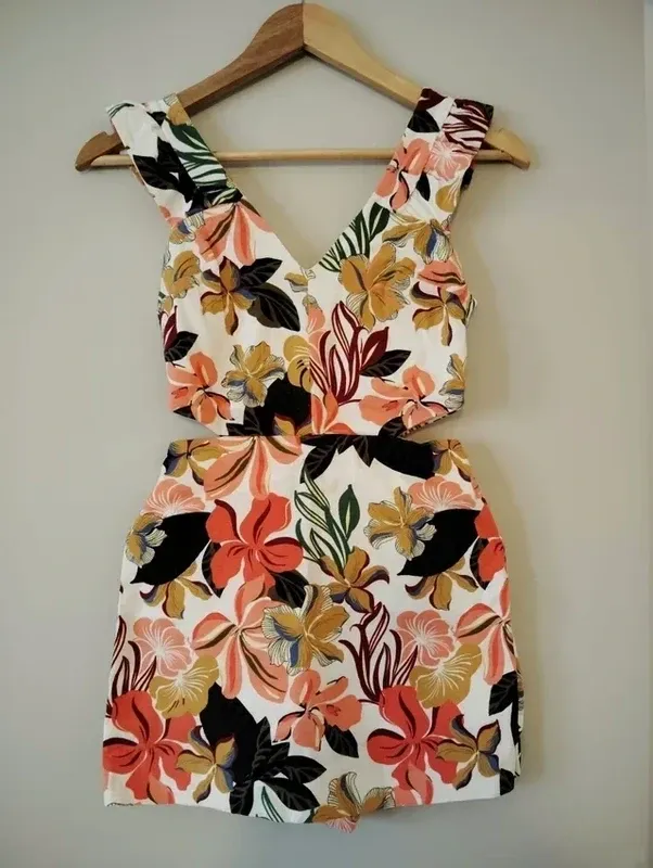 Vestido Mono Zara Estampado Floral Talla M