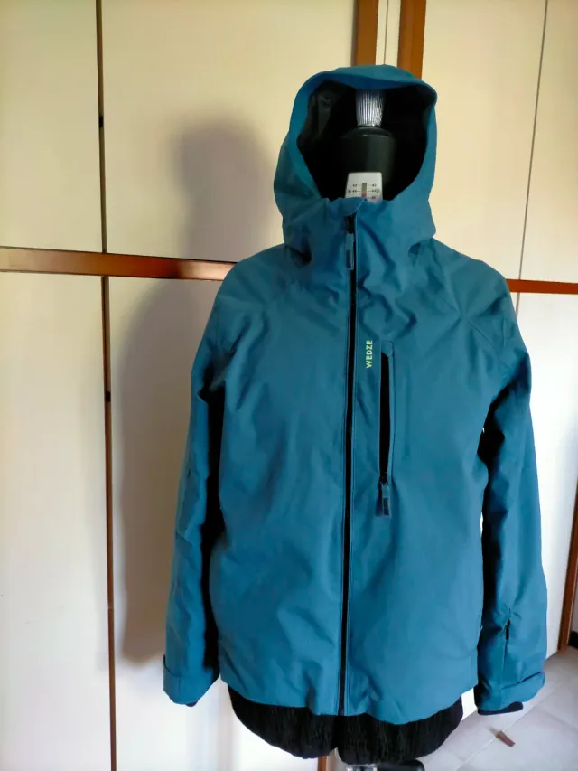 Giacca a vento unisex WEDZE blu/verde acqua