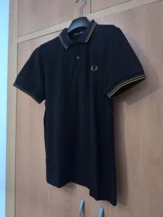 Polo Fred Perry Negro bronce original 