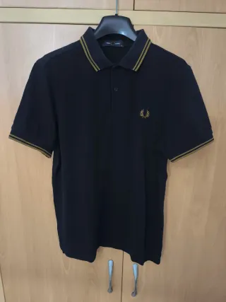 Polo Fred Perry Negro bronce original 
