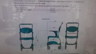 Silla de baño azul de plástico