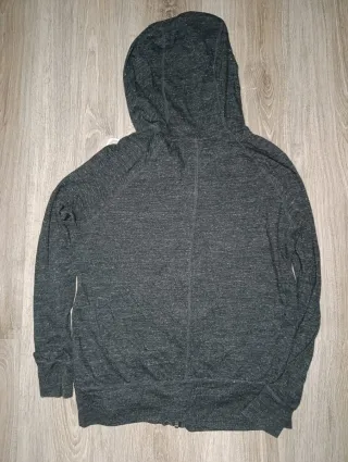 Felpa Nike grigia con zip e logo