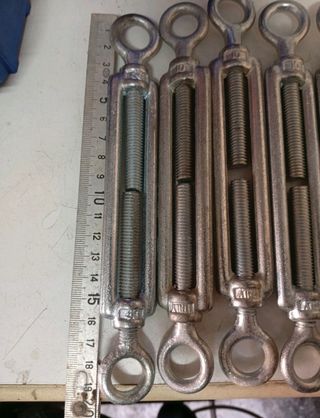 TENDITORI ZINCATI 2 OCCHI LUNGHEZZA 200 MM