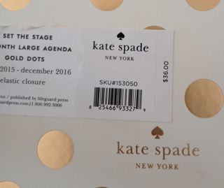 Agenda Kate Spade 2016 pois oro