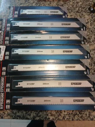 Hojas de sierra sable Erbauer S1122BF x5