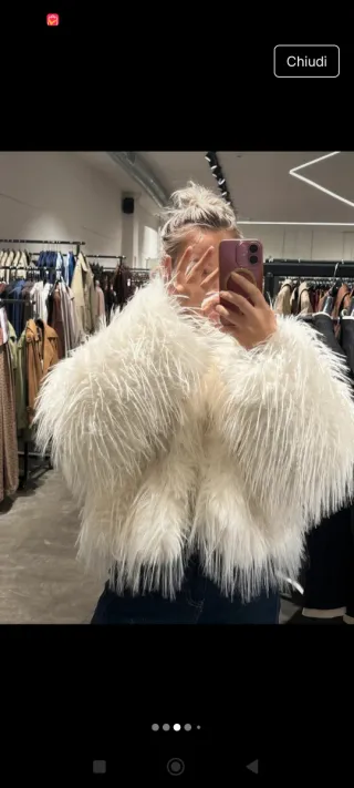 Pelliccia bianca Lumina taglia unica