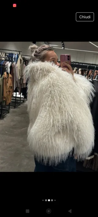 Pelliccia bianca Lumina taglia unica