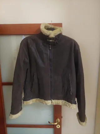 Giacca aviatore marrone taglia 50