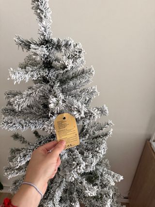 Árbol de Navidad artificial nevado