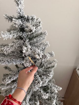 Árbol de Navidad artificial nevado