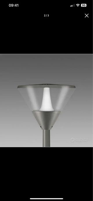 Lampione LED Argento Trasparente DISANO