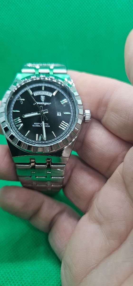 Orologio Poedagar Royal Quarzo Nero Argento