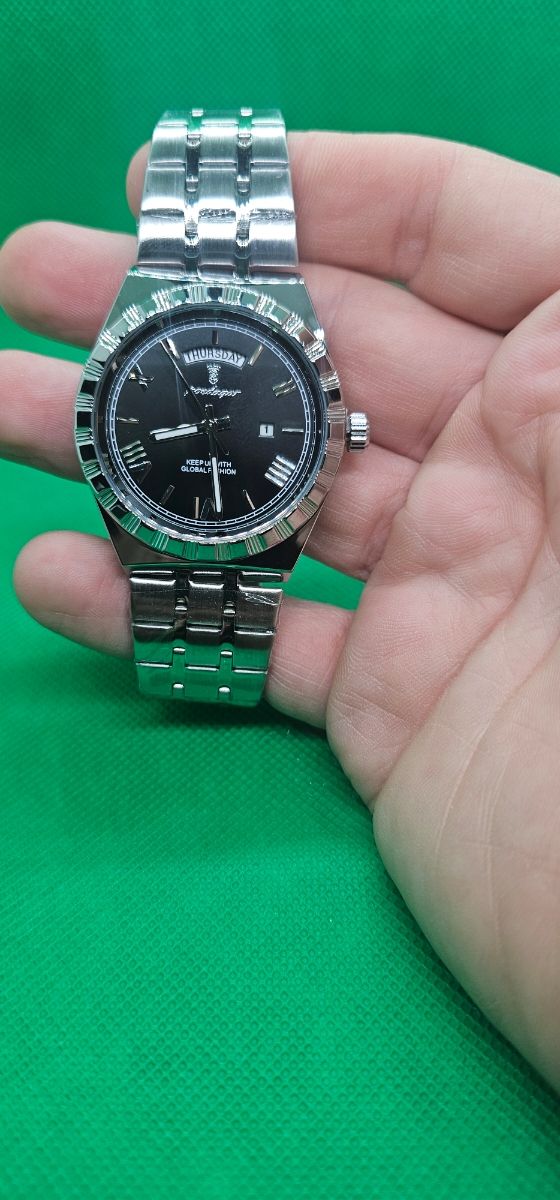 Orologio Poedagar Royal Quarzo Nero Argento