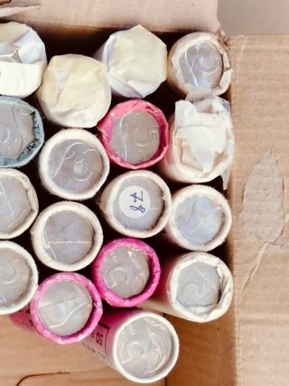 17 rotolini lire 5 lire FDC anni dal 1967 al 1983