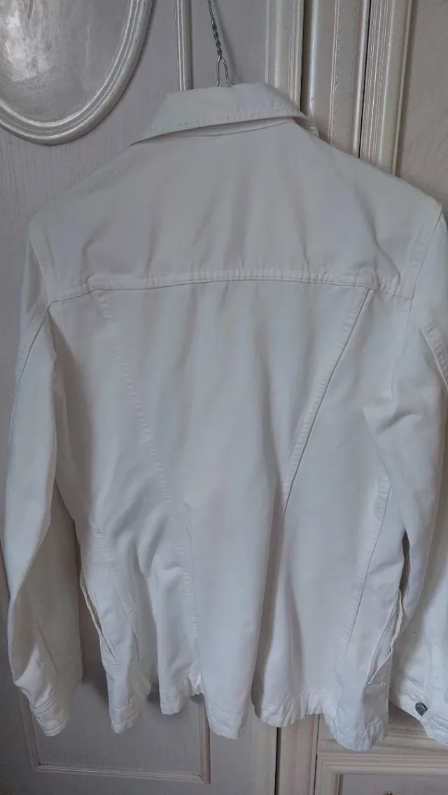 Giacca di jeans bianca