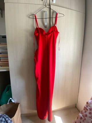 Vestido MIDI Zara Rojo