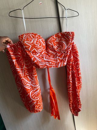 Top Corset Naranja Talla XS