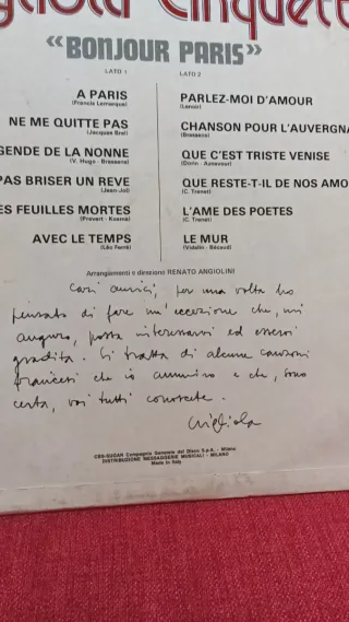 Gigliola Cinquetti - Bonjour Paris LP