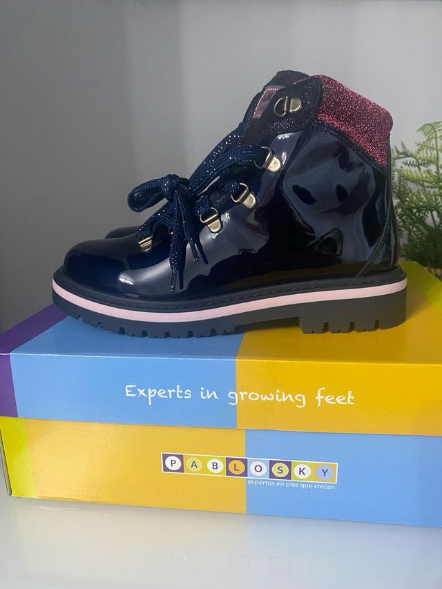 Botas Pablosky Niña Charol Azul
