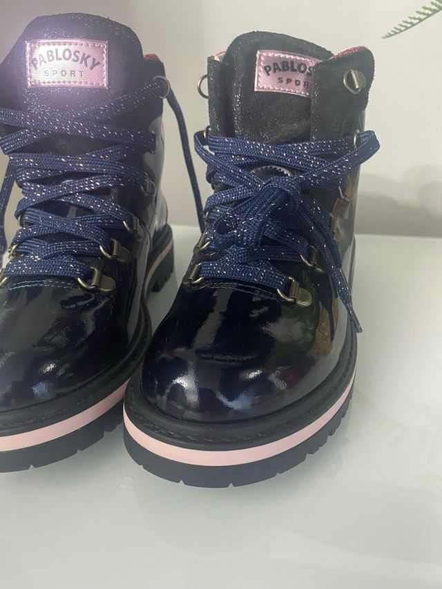 Botas Pablosky Niña Charol Azul