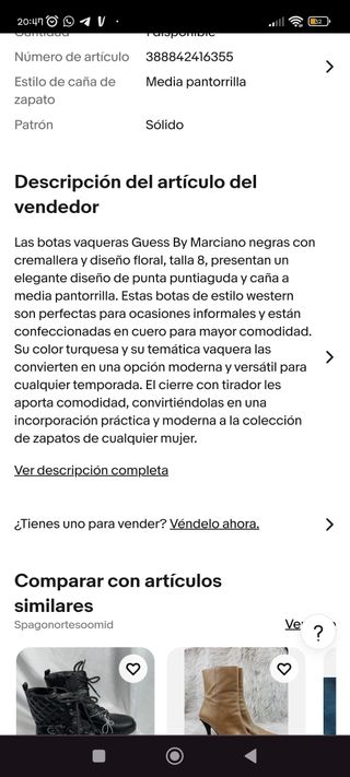 Botines negros con bordado multicolor