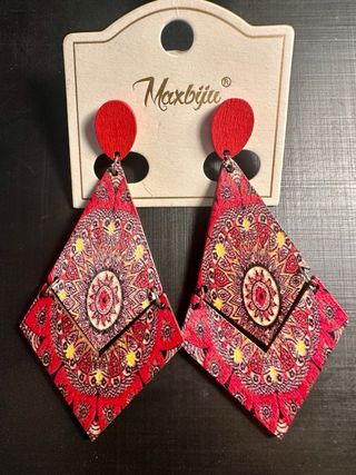 Lote Pendientes Acrílicos Vintage Maxbiju