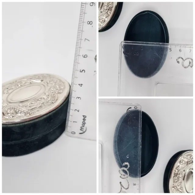 Antico Cofanetto Porta Gioie Argento e Velluto